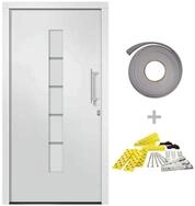 vidaXL Haust&uuml;r Haust&uuml;r Aluminium und PVC Wei&szlig; 100x200 cm (1-St)