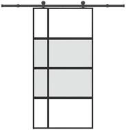 vidaXL Haust&uuml;r Schiebet&uuml;r mit Beschlag 102,5x205 cm Hartglas und Aluminium (1-St)