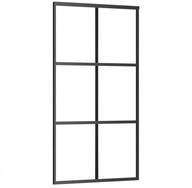 vidaXL Schiebet&uuml;r, Zimmert&uuml;r ESG-Glas und Aluminium 102x205 cm Schwarz