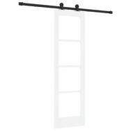 vidaXL Haust&uuml;r Schiebet&uuml;r ORKDAL Wei&szlig; und Schwarz 61 x 198,5 cm (1-St)