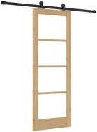 vidaXL Haust&uuml;r Schiebet&uuml;r ORKDAL Nat&uuml;rlich und Schwarz 73,5 x 198,5 cm (1-St)