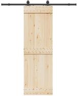 vidaXL T&uuml;rbeschlag, Schiebet&uuml;rbeschlag-Set 183 cm Stahl Schwarz