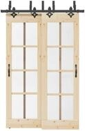 vidaXL T&uuml;rbeschlag, Schiebet&uuml;rbeschlag-Set 152,5 cm Stahl Schwarz