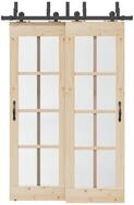 vidaXL T&uuml;rbeschlag, Schiebet&uuml;rbeschlag-Set 152,5 cm Stahl Schwarz