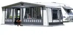 dwt Vorzelt Tango 240 inkl. 28x1mm Stahl Gest&auml;nge, Gr. 13 (911-940 cm) grau 510 cm x