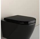 Bernstein WC-Sitz U1002, WC-Sitz Schwarz gl&auml;nzend D-Form Softclose Universell