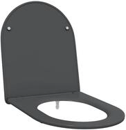 vidaXL WC-Sitz Toilettensitz Anthrazit 47 x 36 x 3,4 cm Duroplast (1-St)