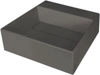 Deante Waschbecken Aufsatzwaschbecken Anthrazit eckig Granitoptik mit verdecktem