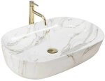 wohnwerk.idee Aufsatzwaschbecken Waschbecken Marmor Cleo Marmor Natursteinoptik