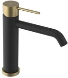 Sapho Waschtischarmatur ULTRASAN Waschtischarmatur, Schwarz matt/Gold matt