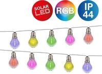 n&auml;ve LED-Lichterkette Linda, 10-flammig, Solar, 10 Gl&uuml;hbirnen klar, RGB-LED,