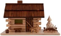 Erzgebirge-Palast R&auml;ucherm&auml;nnchen R&auml;ucherhaus Garten-Blockhaus (10,5cm) von...