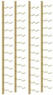 vidaXL Weinregal Wand-Weinregal f&uuml;r 24 Flaschen 2 Stk. Golden Eisen, 1-tlg.