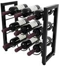 relaxdays Weinregal f&uuml;r 9 Flasche, schwarz
