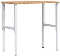 vidaXL Werkbank Werkbank Hellbraun 100x60x(71,5-98) cm Massivholz Eiche, (1-tlg)