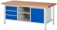 RAU Werkbank Werkbank 2000x900x840-1040mm 3xSchublade-TA 1xT&uuml;r...