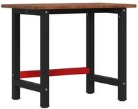 vidaXL Werkbank Werkbank Dunkelbraun 100x60x81,5 cm Massivholz Eiche Rechteckig,
