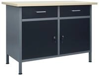 vidaXL Werkbank Werkbank Schwarz 120x60x85 cm Stahl