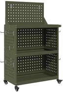 vidaXL Werkzeugbox Werkzeugwagen Olive Gr&uuml;n 65 x 35 x 111 cm Kaltgewalzter Stahl (1