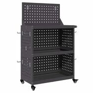 vidaXL Werkzeugbox Werkzeugwagen Schwarz 65 x 35 x 111 cm Kaltgewalzter Stahl...