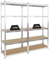 PROREGAL&reg; Schwerlastregal MegaDeal 2x Kellerregal GORILLA 200x100x50cm Fachlast