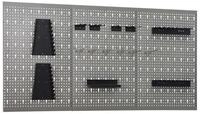 vidaXL Lochwand Werkzeugwand 3 Stk. 40&times;58 cm Stahl, (3-tlg)