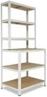 shelfplaza Schwerlastregal HOME, 190x80x60cm als Werkbank Regal wei&szlig;,