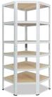 shelfplaza Eckregal HOME, 180x60x30cm wei&szlig;, Metall Eckregal stehend mit 6...