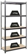 PROREGAL&reg; Schwerlastregal Lagerregal Kellerregal RAGNAR 180x90x40cm Fachlast...