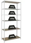 PROREGAL&reg; Schwerlastregal GIANT MULI 250x120x40cm 6 Fachb&ouml;den Fachlast 200kg...