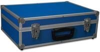 GORANDO Werkzeugkoffer Transportkoffer blau Aluminiumrahmen 44x30x13cm Alukoffer