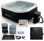 Juskys Whirlpool SpaLuxe, Aufblasbar, (1-tlg), 130 Sprudeld&uuml;sen, Inkl. Pumpe und