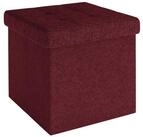 Intirilife Sitzhocker (Sitzw&uuml;rfel mit Stauraum 30x30x30 cm in KIRSCH ROT -
