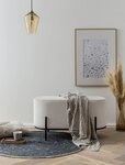 SalesFever Polsterhocker Komfortabler Polsterhocker, mit Design-Gestell aus...