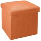 Intirilife Sitzhocker (Sitzw&uuml;rfel mit Stauraum 38x38x38 cm in MANDARINEN ORANGE -
