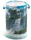 Sanilo W&auml;schekorb Wasserfall, 60 Liter, faltbar, mit Sichtschutz und Griffen,