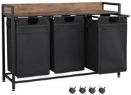 Mondeer W&auml;schekorb Metallgestell W&auml;schesammler (3 St., 3x50L), mit 3 abgetrennten