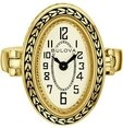 Bulova Fingerring Bulova 97L188 Ringuhr Damen 17mm 3ATM, Zugband 18,5 +4 mm