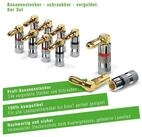 conecto conecto Bananenstecker 8er-Set, 90&deg; gewinkelter Stecker, f&uuml;r alle