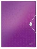 LEITZ Dekoablage LEITZ Ablagebox WOW metallic mit R&uuml;ckenschild violett DIN A4