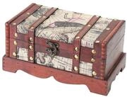 HMF Schatzkiste Schatztruhe aus Holz (1 St), Schatzkiste f&uuml;r Kindergeburtstag,...