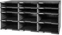 EXACOMPTA Schubladenbox MODULODOC, 12 F&auml;cher ohne Schubladen, EcoBlack -...