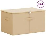 vidaXL Aufbewahrungsbox Aufbewahrungsbox 24 pcs Creme 55 x 35 x 32 cm...