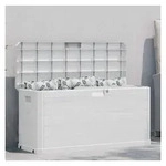 furnicato Gartenbox Garten-Aufbewahrungsbox 280 L Hellgrau (1 St) grau 117 cm x...