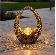 GLOBO LIGHTING LED Solarleuchte, LED-Leuchtmittel fest verbaut, Warmwei&szlig;,