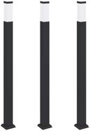 vidaXL Deckenleuchte Pollerleuchten 3 Stk. 110 cm Schwarz IP44