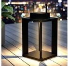Spetebo LED Laterne Metall Solar Laterne schwarz 25 LED, Mit AN-/AUS-Schalter,...