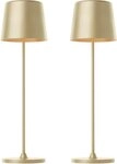 Brilliant LED Tischleuchte Kaami - mobile LED Au&szlig;en Akku Tischlampe 2er-Set,
