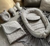 Loolay Bettnestchen MINKY/ Baumwolle BABYNEST Babykokon Geschenk Babyausstattung