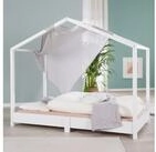 roba&reg; Hausbett aus Massivholz, bodentiefes Kinderbett in 90 x 200 cm & 70 x...